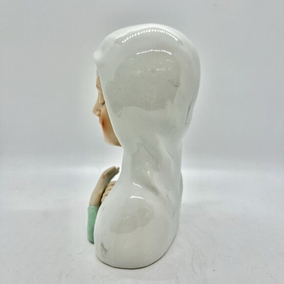 Nippon Yoko Boeki Madonna Virgin Mary Head Busy Porcelain Figurine - Picture 4 of 8